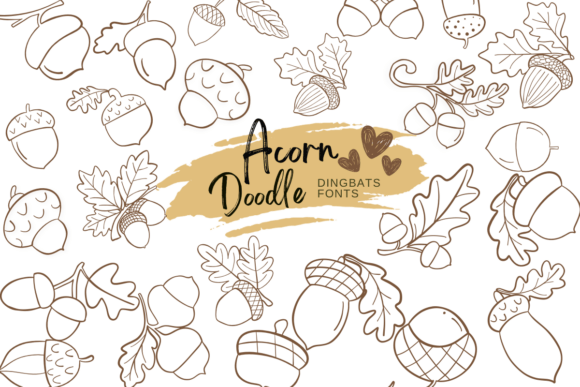 Acorn Doodle: A Sketched Dingbats Font Review