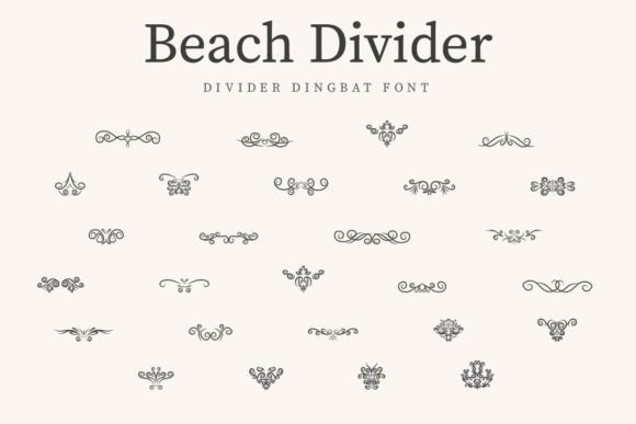 Beach Divider: A Playful Dingbat Font for Creators