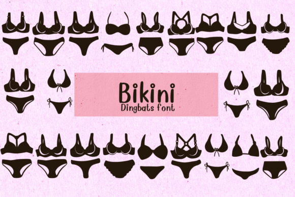Bikini: A Playful Dingbat Font for Summer Crafts