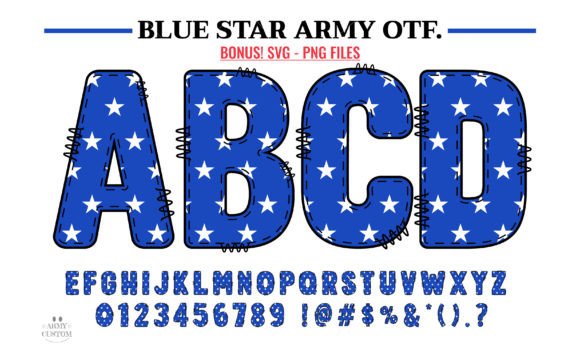 Blue Star Army: A Premium American Display Font