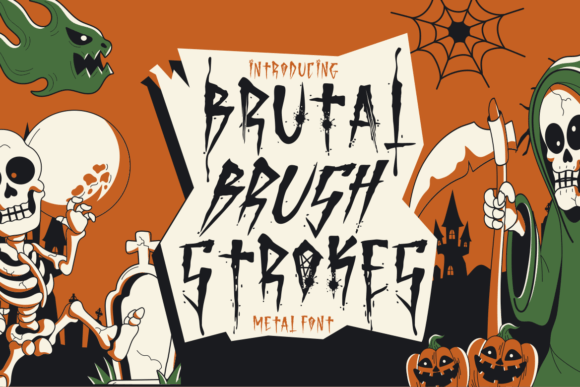 Brutal Brushstrokes: A Bold Metal Font for Business
