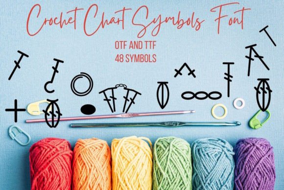 Crochet Chart Symbols Font for Designers