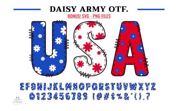 Daisy Army: A Patriotic Color Font for Campaigns