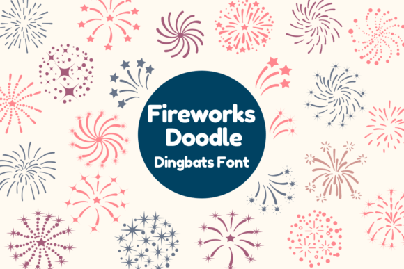 Fireworks Doodle: A Festive Dingbat Font for Editors