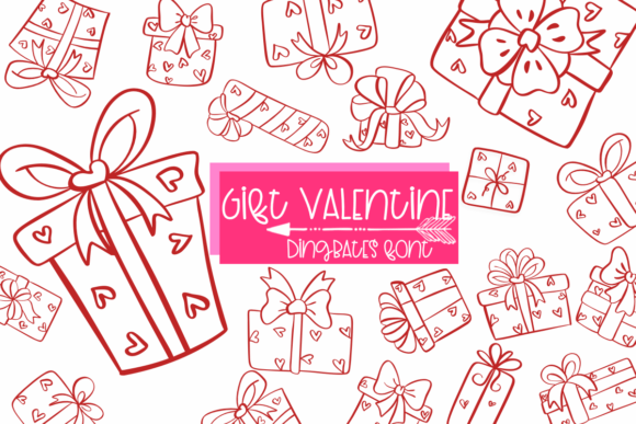 Gift Valentine: A Sketch Style Dingbats Font for Crafters