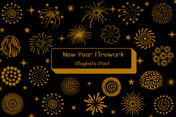 New Year Firework: A Festive Display Font for Editors