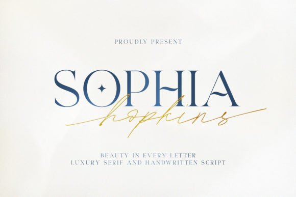 Sophia Hopkins: A Premium Serif and Script Font Duo