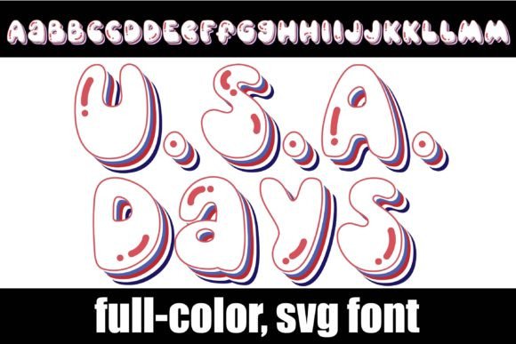Usa Days: A Retro Color Font for Bold Editorial Design