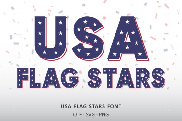 Usa Flag Stars Font for Bold Branding