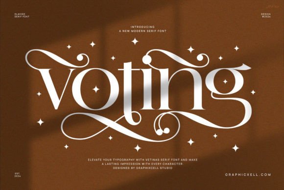 Voting Serif Font for Handmade Branding